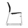 Officesource Stacked Seating Armless Stackable Side Chair with Chrome Frame 3080BK